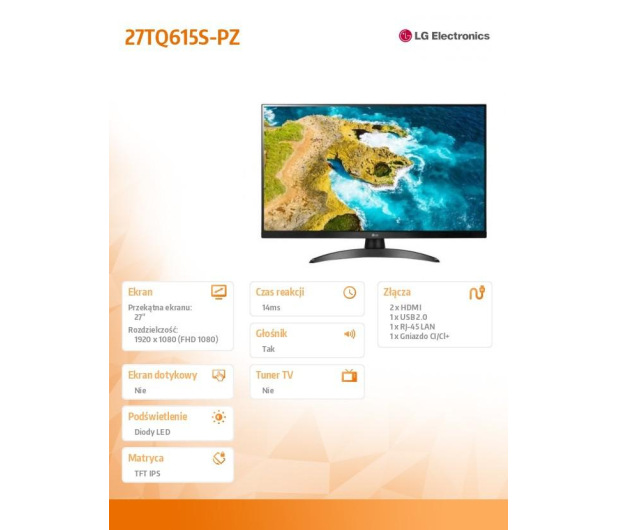 LG 27TQ615S-PZ Smart TV DVB-T2 - 1057683 - zdjęcie 8